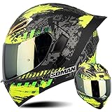 WYXAXNM Motorradhelm Herren Damen Integralhelm Klapphelm Flip-up Motorrad Helm mit...