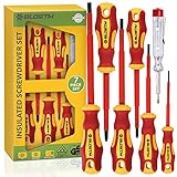 BLOSTM VDE Schraubendreher Set Elektriker - 7-teilig Elektriker Schraubendreher...