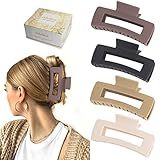 AIMIKE 4 Stück Haarklammer Groß, 11 cm Kunststoff Rutschfester Haarspangen Damen Haar...
