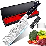 MOSFiATA Nakiri Messer Kochmesser,Küchenmesser Mehrzweck Fleischmesser,mit...