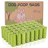 AiTodos® 600 Artikel Hundekotbeutel, Mais-Dip-Mix PET, Polyethylen + Biologisch...