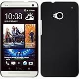 PhoneNatic Case kompatibel mit HTC One - Hülle schwarz Hard-case + 2...