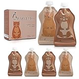 BABYLEDO Wiederverwendbare Quetschbeutel, für Babys und Kinder, 6er Pack, 150 ml,...
