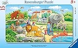 Ravensburger Kinderpuzzle - 06116 Ausflug in den Zoo - Rahmenpuzzle für Kinder ab 3...