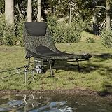 SDWEHO7 Campingliege Angelliege Relaxliege bis 180 kg belastbar Bedchair Liege Gartenliege...
