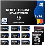 TÜV geprüfte RFID Blocking NFC Schutzhüllen (12 Stück) für Kreditkarten EC-Karten...