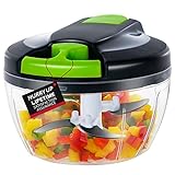 Zwiebelschneider, Zwiebel Zerkleinerer 550ml, Zwiebelschneider Manuell mit Seilzug,...