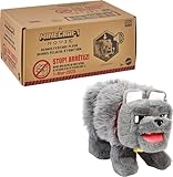 Mattel Minecraft Interaktives Plüschtier mit Sound & beweglichem Mund, Dennis der Wolf,...
