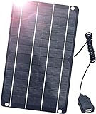 FlexSolar Solar Ladegerät USB 6W 5V Hochleistungs-monokristallines Modul,...