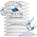 Bluecraft - 10x 1kg Luft-Entfeuchter Granulat Nachfüllpack im Vliesbeutel...
