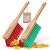 Hausfelder Handbesen, Handfeger 2er, Kehrbesen klein für draußen, Outdoor Besen, Langer...