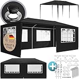 Casaria® Pavillon 3x6m UV-Schutz 18m² Dachösen Wasserabweisend 6 Seitenteile...