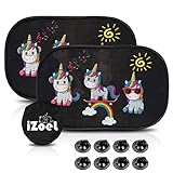 iZoeL Sonnenschutz Auto Baby mit UV Schutz, 2 Pack Sonnenblende Kinder mit 8...