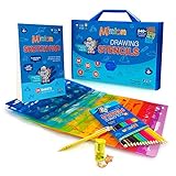 Mimtom Malschablonen-Set für Kinder und Jungen | 51-teiliges Schablonenset mit...