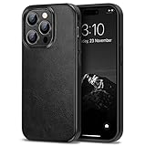 TENDLIN Kompatibel mit iPhone 14 Pro Max Hülle, Leder und TPU Silikon Hybrid Handyhülle...