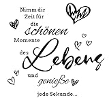 HPNIUB Wandtattoo nimm dir Zeit für die schönen Momente wandtattoo wohnzimmer Sprüche...