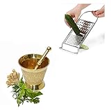 BRACOP® Mörser und Stößel aus Messing, manuelle Nudelmaschine, Kräuterzerkleinerer,...