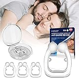 2022 Aktualisierte Schnarchstopper - 4er Set,Anti Schnarch Nasenclip Magnetischer...