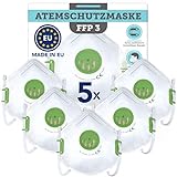Maske FFP 3 aus europäischer Produktion 5 Stück- CE zertifizierter Atemschutz...