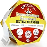 DIY Doctor Doppelseitiges Klebeband Extrastark - Robustes Teppichklebeband,...
