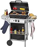 Clatronic Gasgrill / Grill mit 2 Brenner GG 3590; Outdoor für BBQ/Camping/Balkon/Garten;...