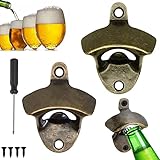 Flaschenöffner Wandmontage Bieröffner 2Stk Wandflaschenöffner Bierflaschenöffner für...