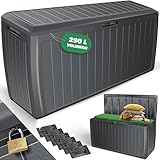 KESSER® Auflagenbox 290 Liter Mit Rollen Griffe 100 kg belastbar Smart Click System Truhe...