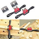 2 pcs Schweifhobel Einstellbar Handhobel-Handwerkzeug Hobel Handwerkzeug Mini-Holzhobel,...