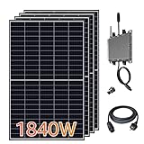 Balkonkraftwerk 1840 W / 2000 W Photovoltaik Solaranlage Steckerfertig WiFi Smarte Mini-PV...