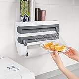 Wandrollenhalter Küche, 3-in-1 Küchenrollenhalter Wand,...