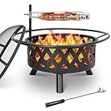 Feuerschale mit Drehbarem Grillrost, Feuerschale Groß, Feuerschalen für den Garten mit...