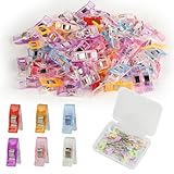 140 STK Nähklammern Stoffklammern zum Nähen, Nähzubehör, Kunststoff Nähclips...