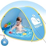 WELLCHY Strandzelt für Kinder, Strandzelt, Pop Up tragbar, Zelt mit Mini-Pool,...