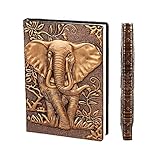 YHH Hardcover Notizbuch A6, Faux Leder Reise Tagebuch Liniert, Vintage Travel Journal zum...