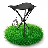 BigDean Kleiner Campinghocker faltbar & Ultraleicht 41cm hoch schwarz - robuster...