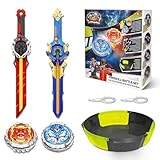 INFINITY NADO Kreisel Battle Arena Set,Kinderkreisel Metall Licht bis 2PCS, Kampfkreisel...