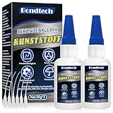 60g Kunststoffkleber Extra Stark, Wasserfest & Hitzebeständig Plastikkleber,...