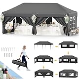 Devoko Pavillon 3x6,Faltpavillon 3x6 wasserdicht stabil Höhenverstellung,Partyzelt UV...