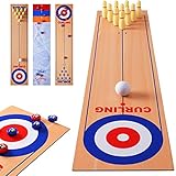 3 in1 Shuffleboard Bowling Set Tabelle top Games Curling Spielzeug Spielzeug...