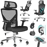 KESSER® Bürostuhl Ergonomisch mit verstellbaren Armlehnen | Drehstuhl mit...