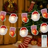 Artrastar Weihnachtslichterkette Innen 10 LED 1.8 M Weihnachtsdeko Lichterkette Batterie...