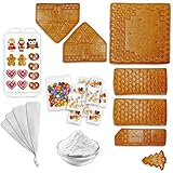 LEBKUCHEN WELT Lebkuchenhaus All-Inclusive Bastelset mit Bastel-Anleitung ca. 17x17x18cm...