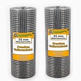 Aquagart® Volierendraht Hasendraht Drahtgitter Maschenweite verzinkter Maschendraht-Zaun,...