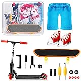 Finger Skateboard Set, Skatepark Kit 16-teilig, Mini Fingerboard für die Finger...