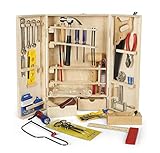 Leomark Deluxe Holz Werkzeug für Kinder - 50-TLG - Werkzeugkasten, Kompakter...
