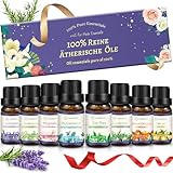 Ätherische Öle Set, 8x10ml Duftöl GeschenkSet - 100% Naturrein Rein Aromatherapie Aroma...