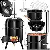 tectake® Gulaschkanone, 5in1, Gulaschkessel, Kochtopf, Grill, Dünsten, Braten, Maroni...