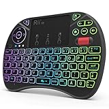 Rii Mini Tastatur Mit Touchpad, 2,4 GHz Kabellos, Smart TV, 8 Farbige...