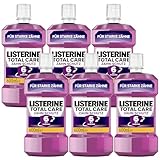LISTERINE Total Care Zahn-Schutz (6 x 600 ml), schützende Mundspülung gegen Karies mit 6...