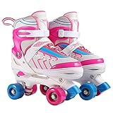 Hikole Rollschuhe für Kinder Roller Skates für Anfänger größenverstellbare (Größe...